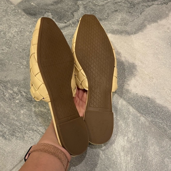 Sam Edelman Olena Woven Mules in Eggshell Size 10 Worn Once - Picture 7 of 9